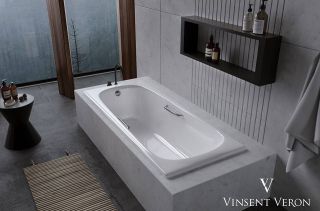 Ванна чугунная Vinsent Veron Concept VCO1407042H 140x70см с отверстиями для ручек